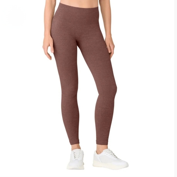 Lemon Ribbed Leggings 2-Pack Women's Size Medium Brown Gray New In Box - Picture 3 of 13